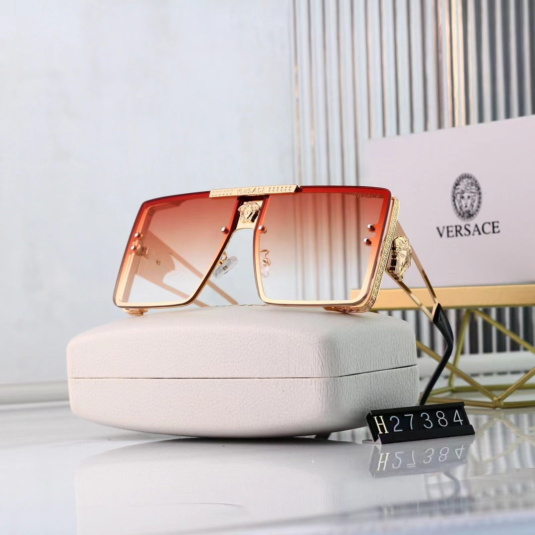 Retro Metal Frame Trendy Sun Glasses-With Gift Box